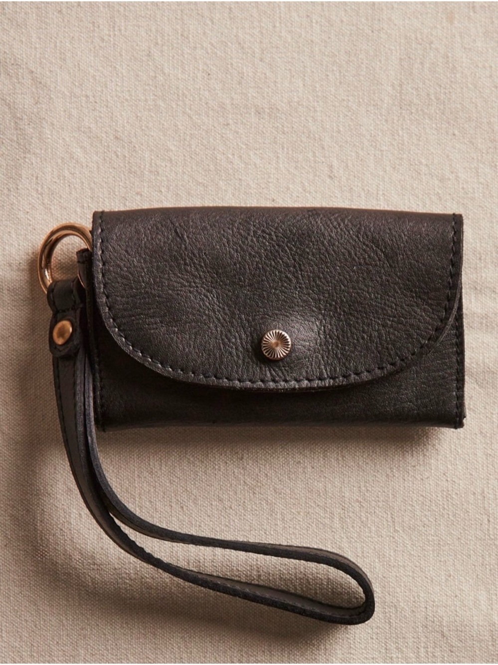 Free People NWT black leather bag lanyard - Picture 2 of 7